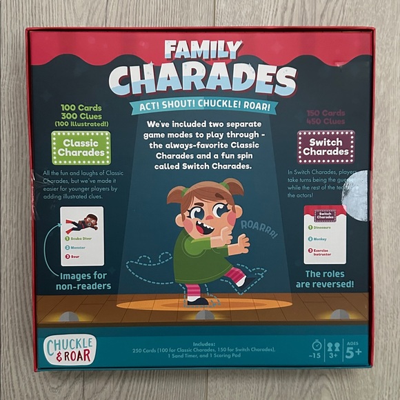 NEW IN BOX Chuckle & Roar Family Charades ages 5+ gift family game night - Picture 3 of 7